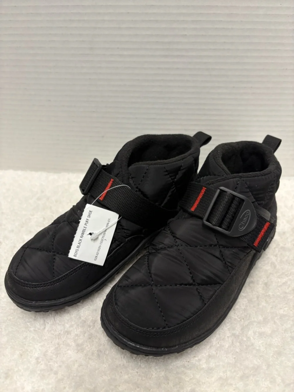 Chaco Ramble Black Puff Cinch Kids Shoes Slipper Bootie Size One NWT